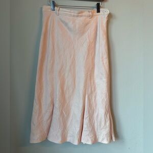 Lauren Ralph Lauren women’s blush pink midi linen tulip skirt size 8